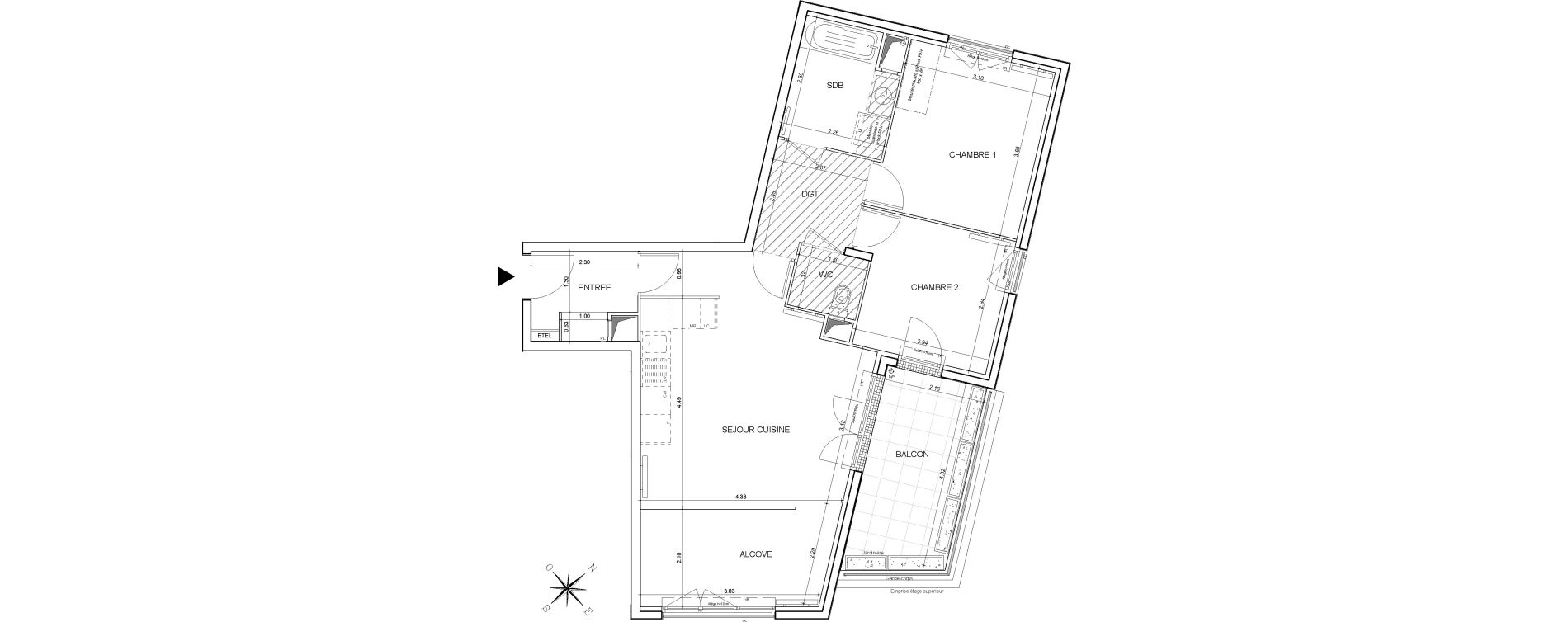 Appartement T3 de 69,28 m2 &agrave; Drancy Centre