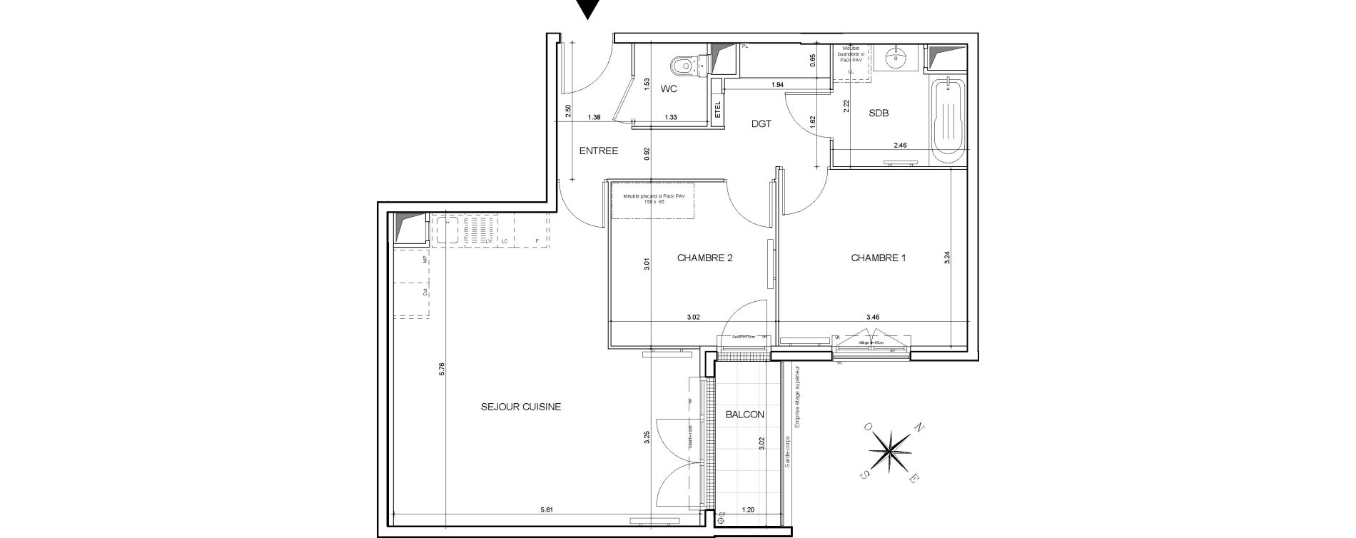 Appartement T3 de 65,12 m2 &agrave; Drancy Centre