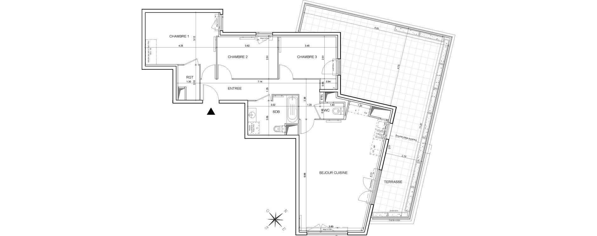 Appartement T4 de 84,42 m2 &agrave; Drancy Centre