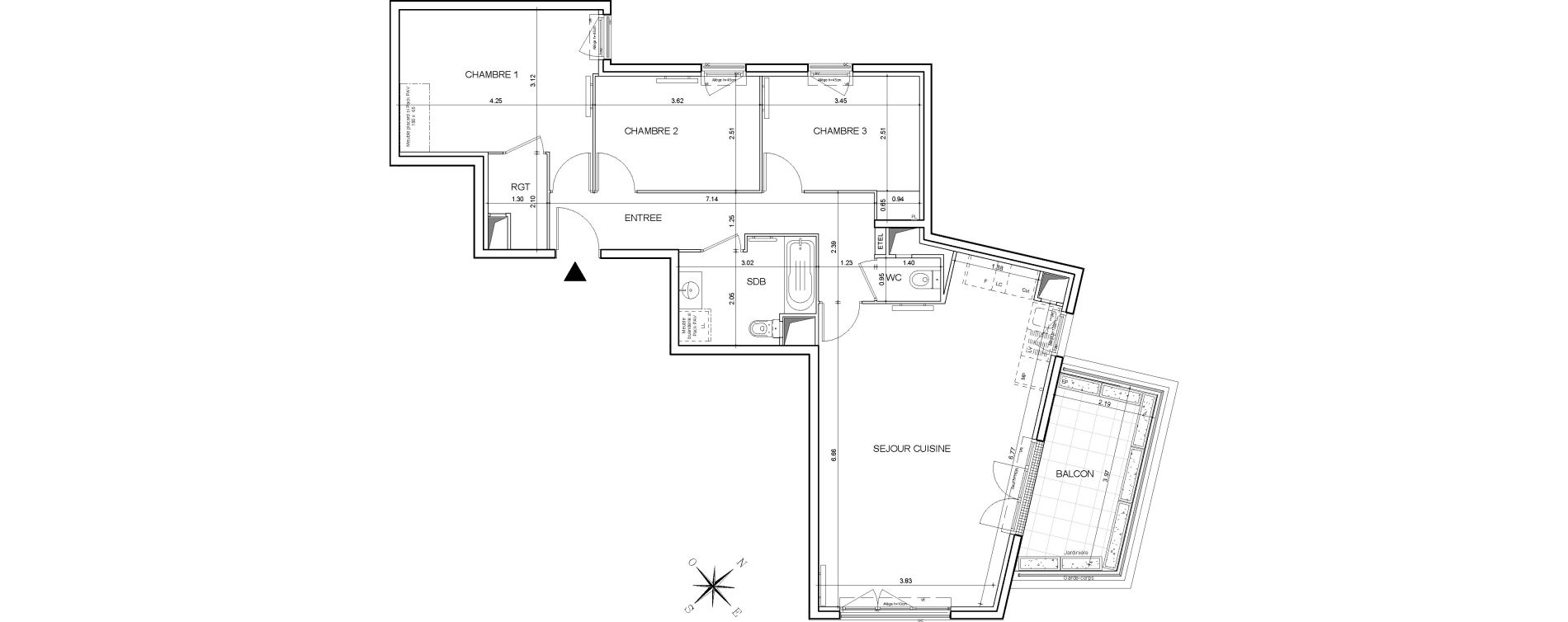 Appartement T4 de 84,79 m2 &agrave; Drancy Centre