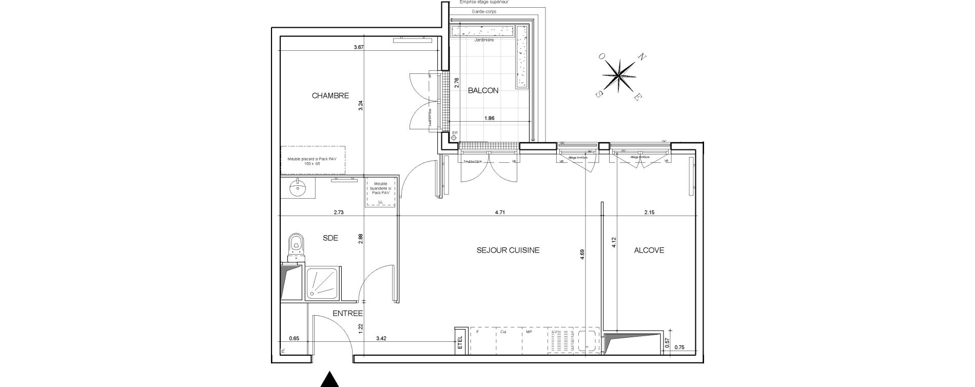 Appartement T2 de 53,27 m2 &agrave; Drancy Centre
