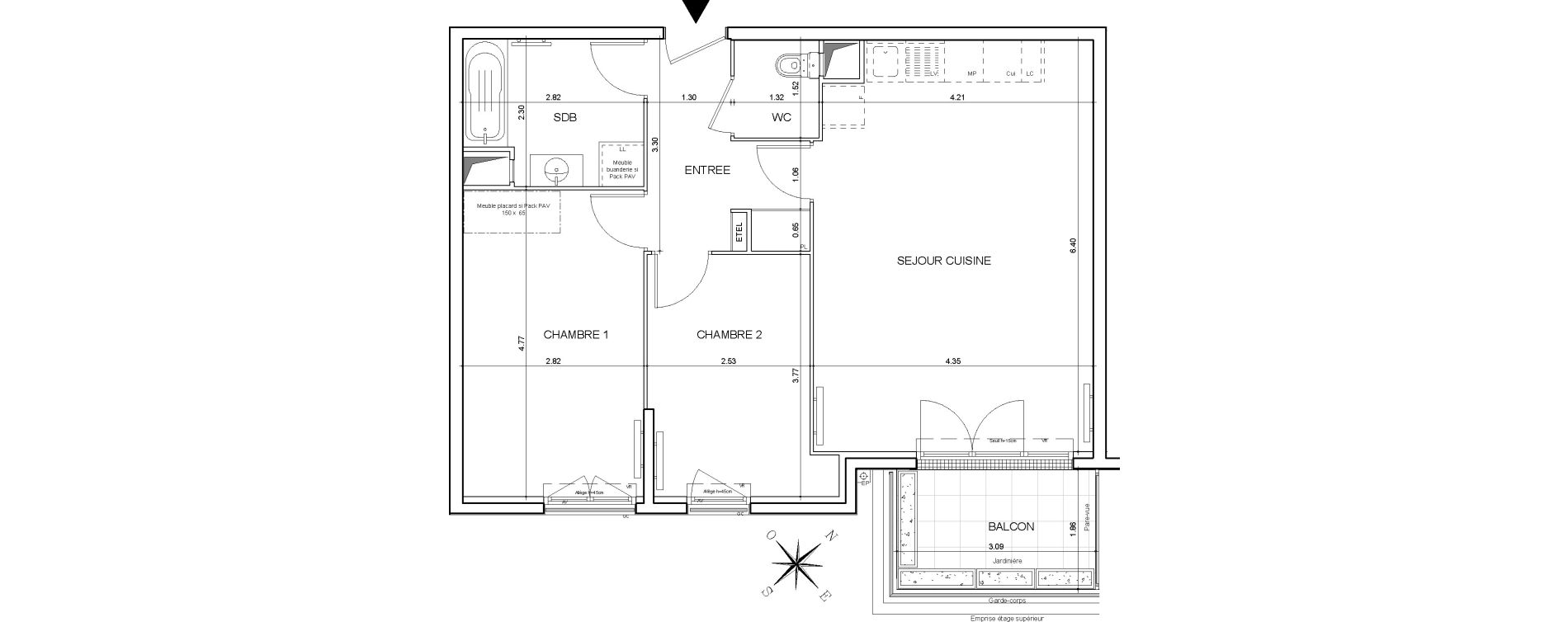 Appartement T3 de 64,52 m2 &agrave; Drancy Centre