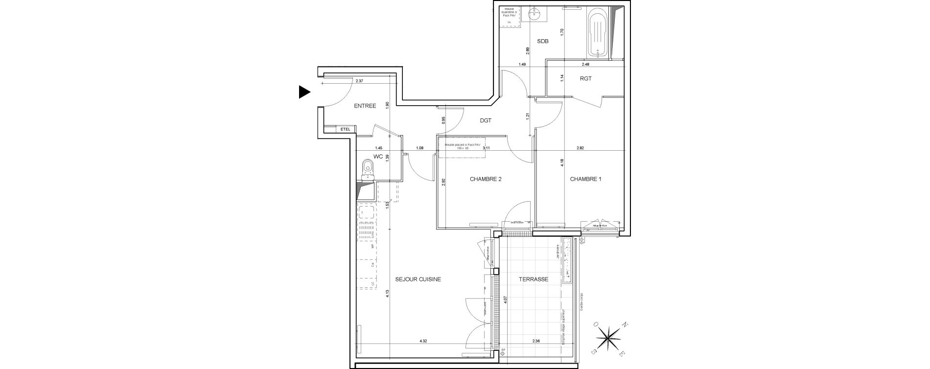 Appartement T3 de 65,01 m2 &agrave; Drancy Centre