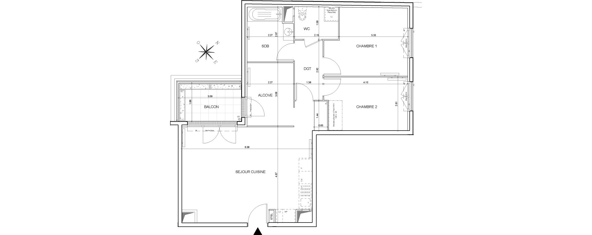 Appartement T3 de 73,73 m2 &agrave; Drancy Centre