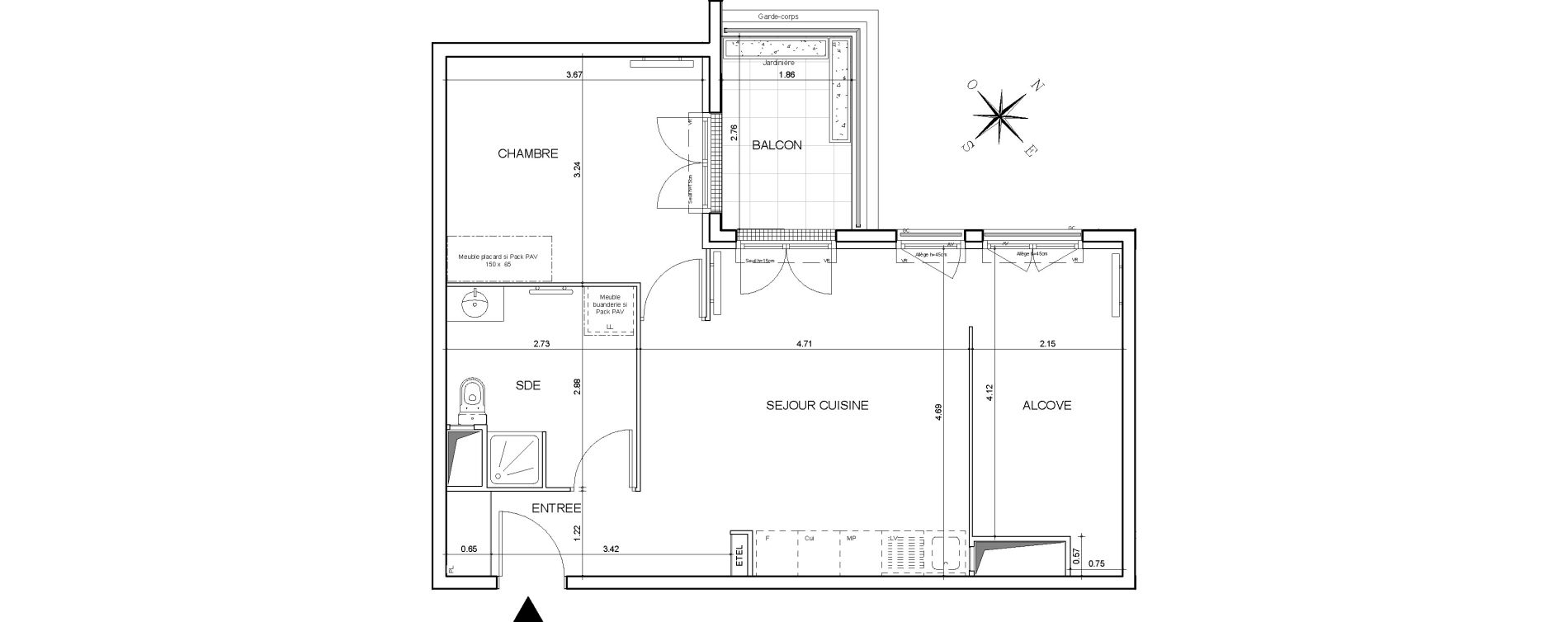 Appartement T2 de 53,27 m2 &agrave; Drancy Centre