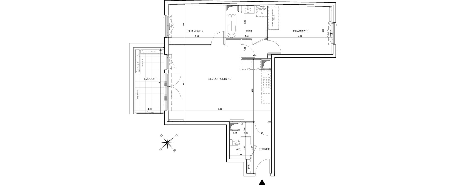 Appartement T3 de 66,97 m2 &agrave; Drancy Centre