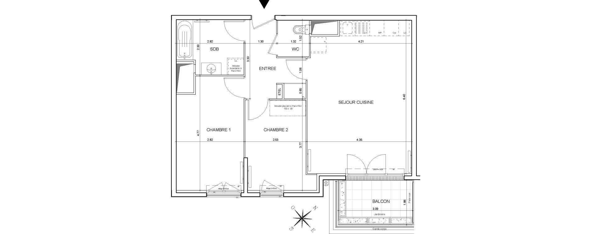Appartement T3 de 63,53 m2 &agrave; Drancy Centre