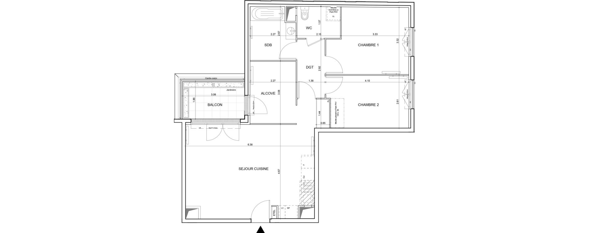 Appartement T3 de 73,68 m2 &agrave; Drancy Centre