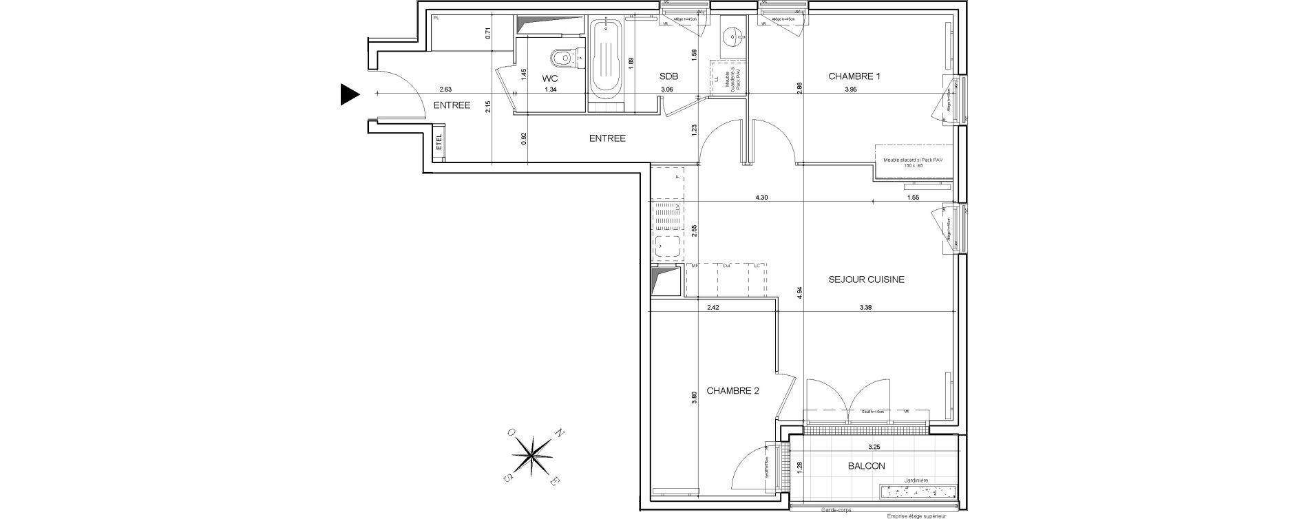 Appartement T3 de 60,73 m2 &agrave; Drancy Centre