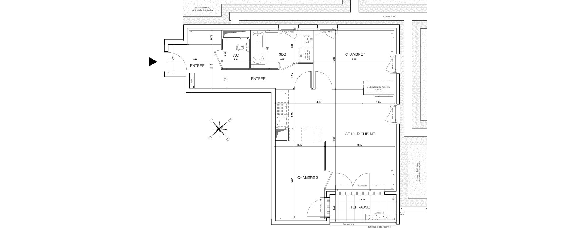 Appartement T3 de 60,73 m2 &agrave; Drancy Centre