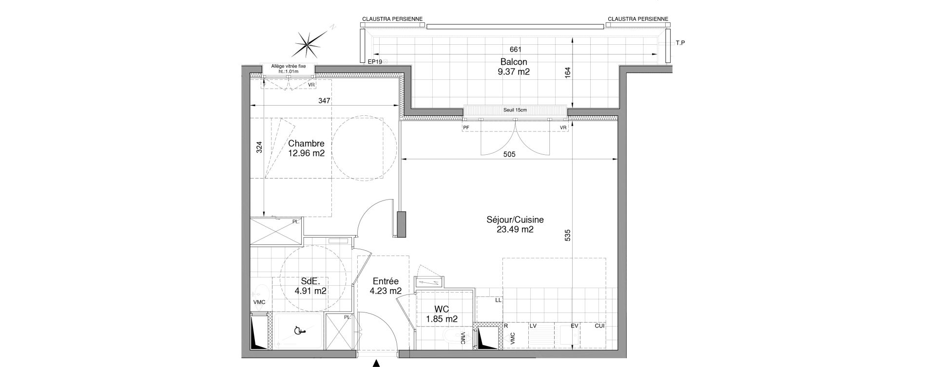 Appartement T2 de 47,44 m2 &agrave; Drancy Centre