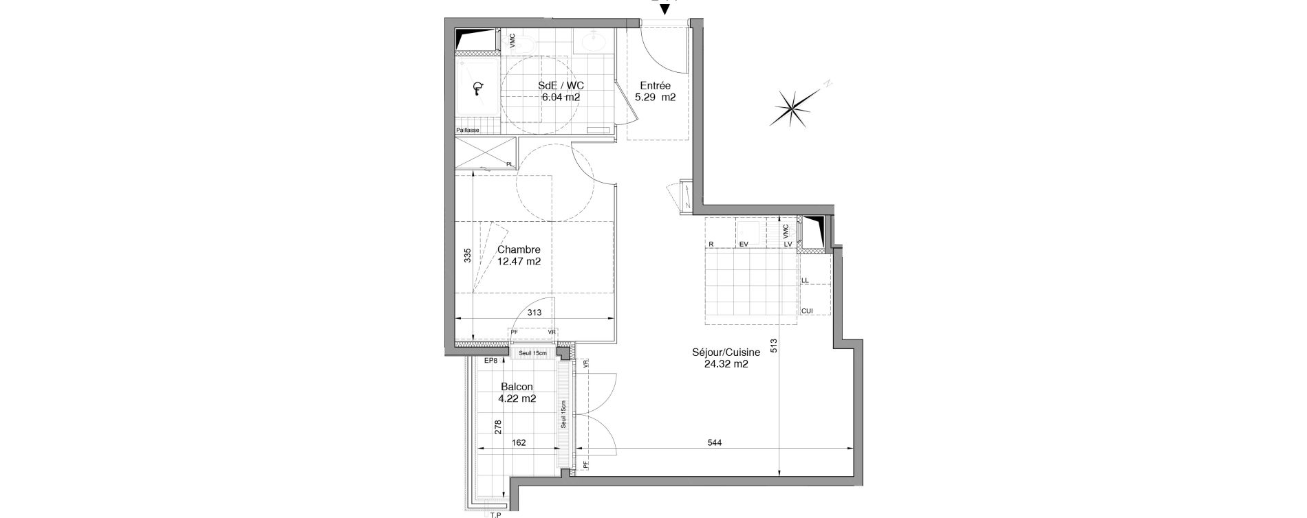 Appartement T2 de 48,12 m2 &agrave; Drancy Centre