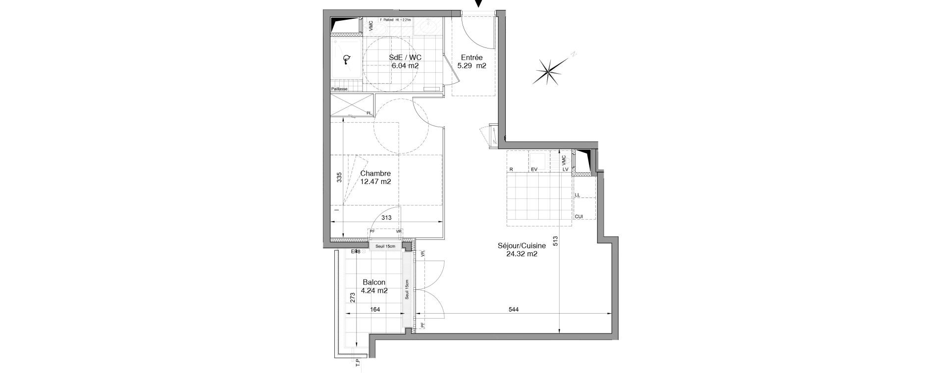 Appartement T2 de 48,12 m2 &agrave; Drancy Centre