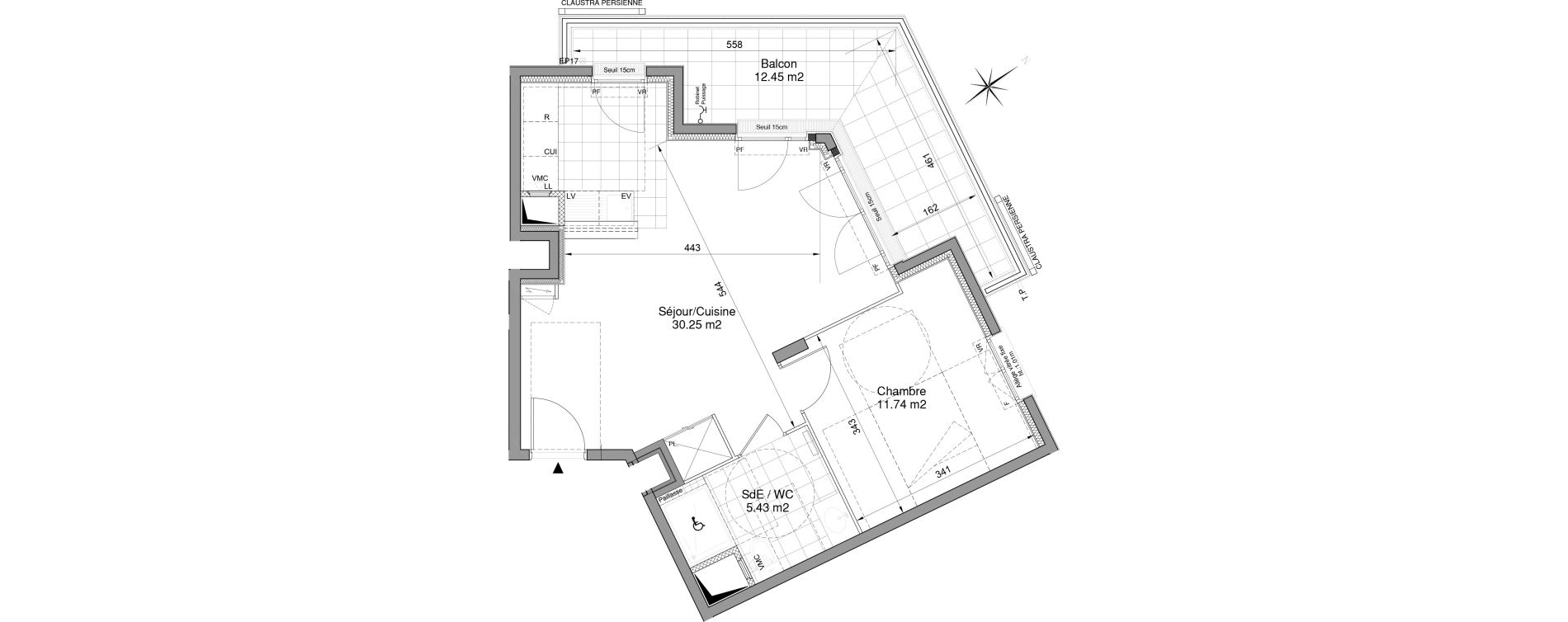 Appartement T2 de 47,42 m2 &agrave; Drancy Centre