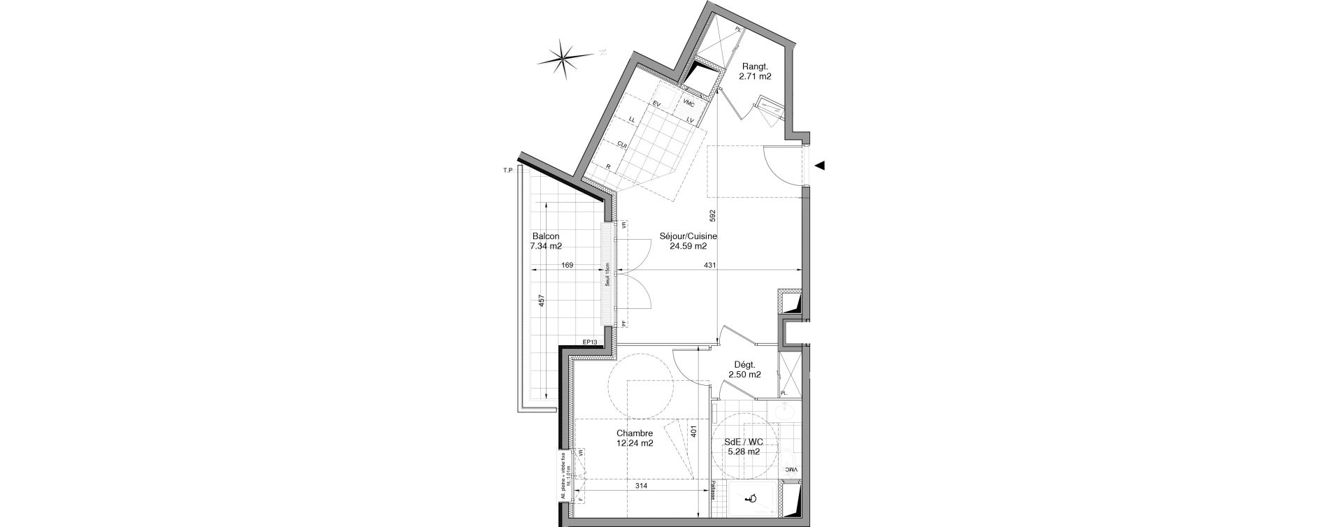 Appartement T2 de 47,32 m2 &agrave; Drancy Centre
