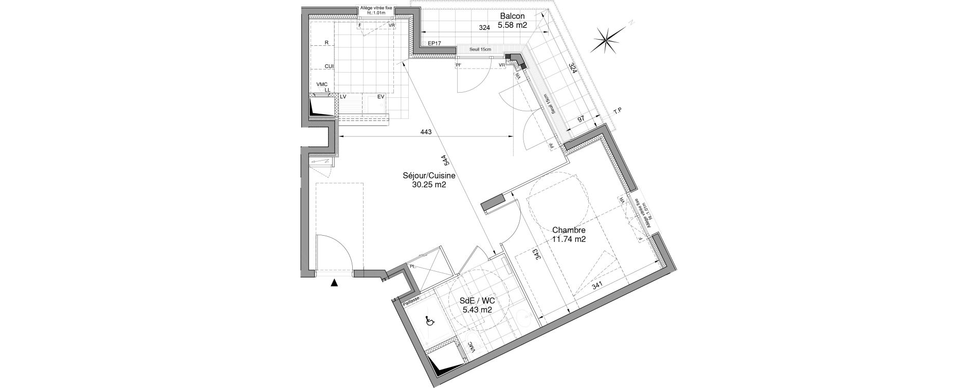 Appartement T2 de 47,42 m2 &agrave; Drancy Centre