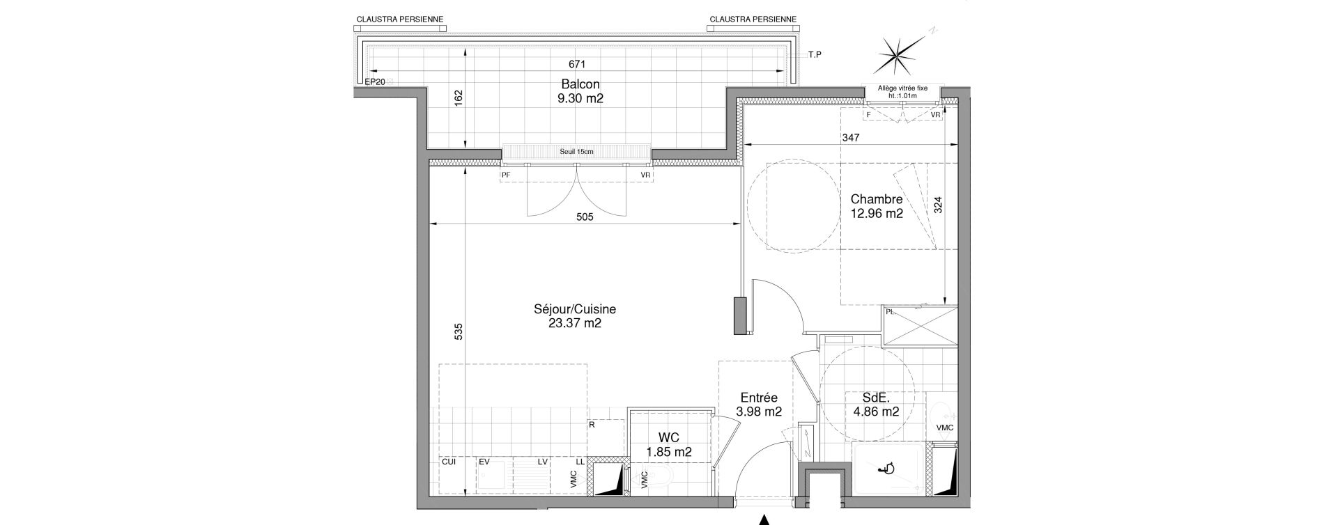 Appartement T2 de 47,02 m2 &agrave; Drancy Centre