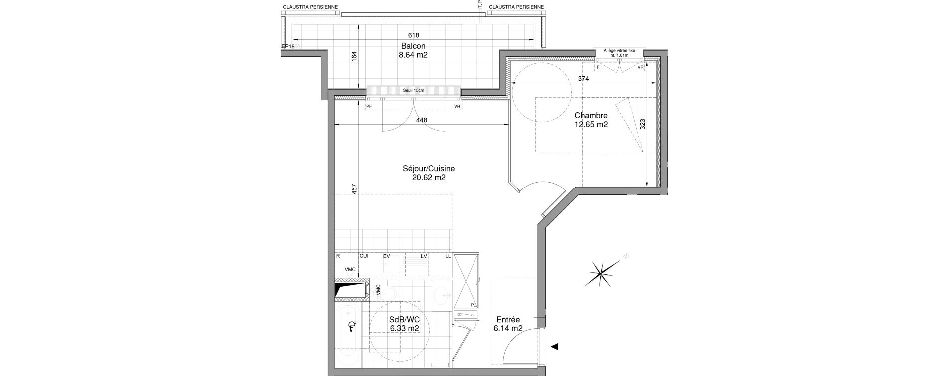 Appartement T2 de 45,74 m2 &agrave; Drancy Centre