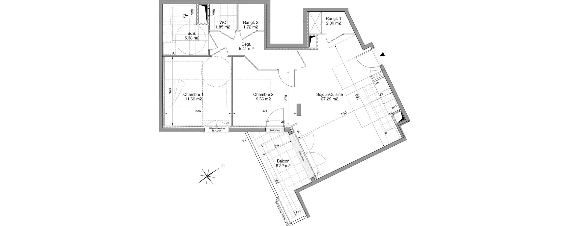 Appartement T3 de 65,30 m2 &agrave; Drancy Centre