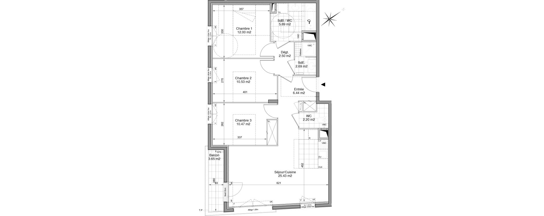 Appartement T4 de 78,15 m2 &agrave; Drancy Centre