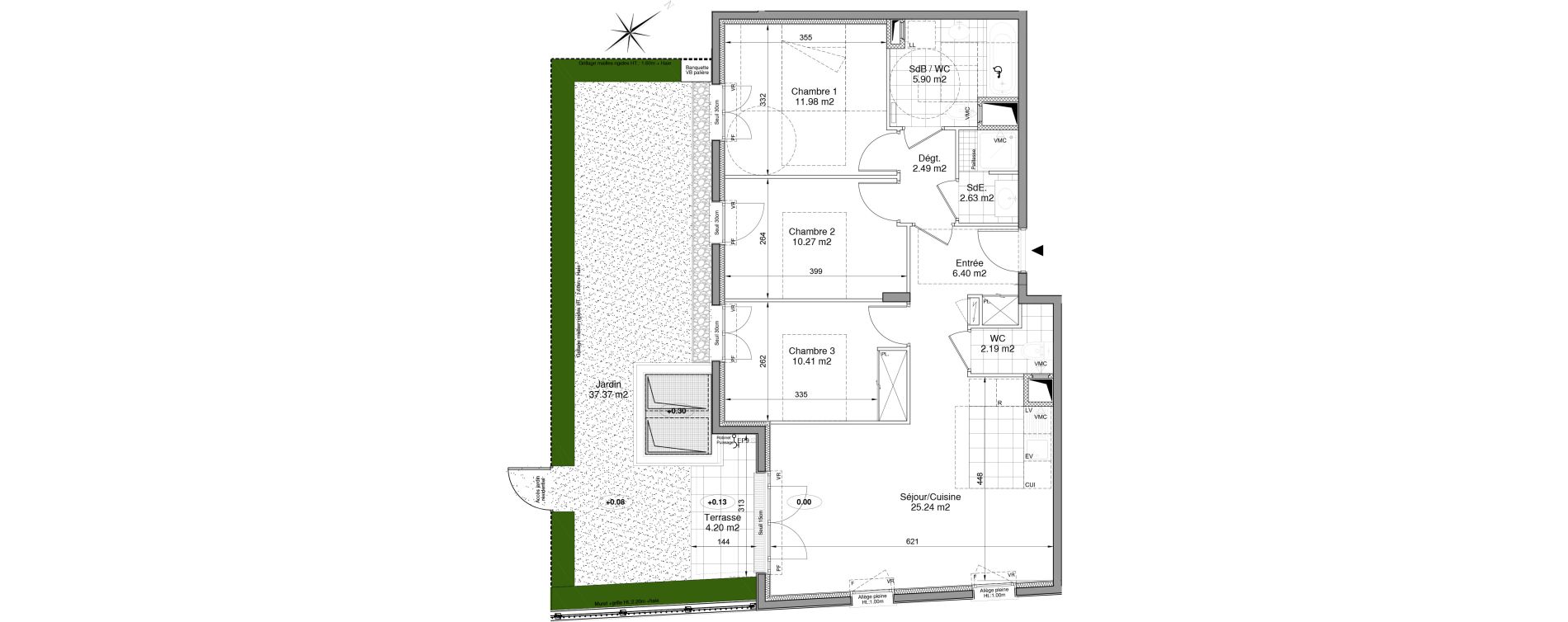 Appartement T4 de 77,51 m2 &agrave; Drancy Centre