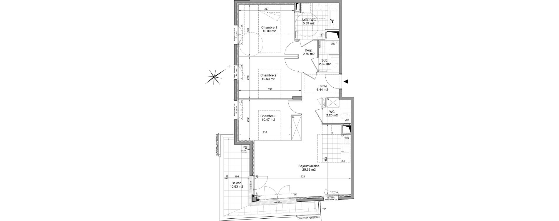 Appartement T4 de 78,08 m2 &agrave; Drancy Centre