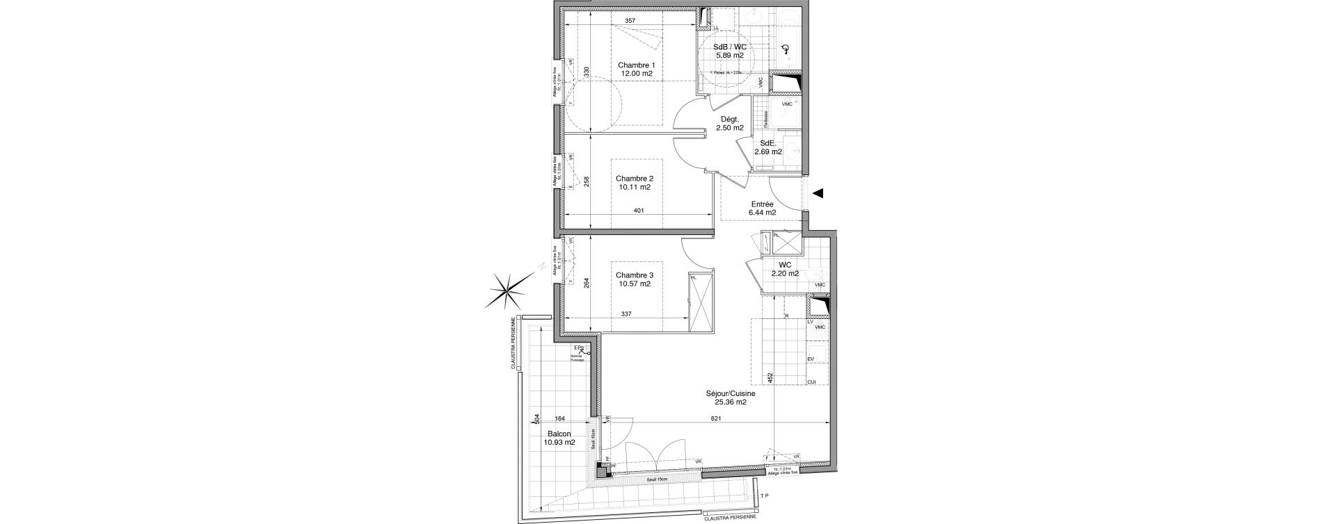 Appartement T4 de 77,76 m2 &agrave; Drancy Centre