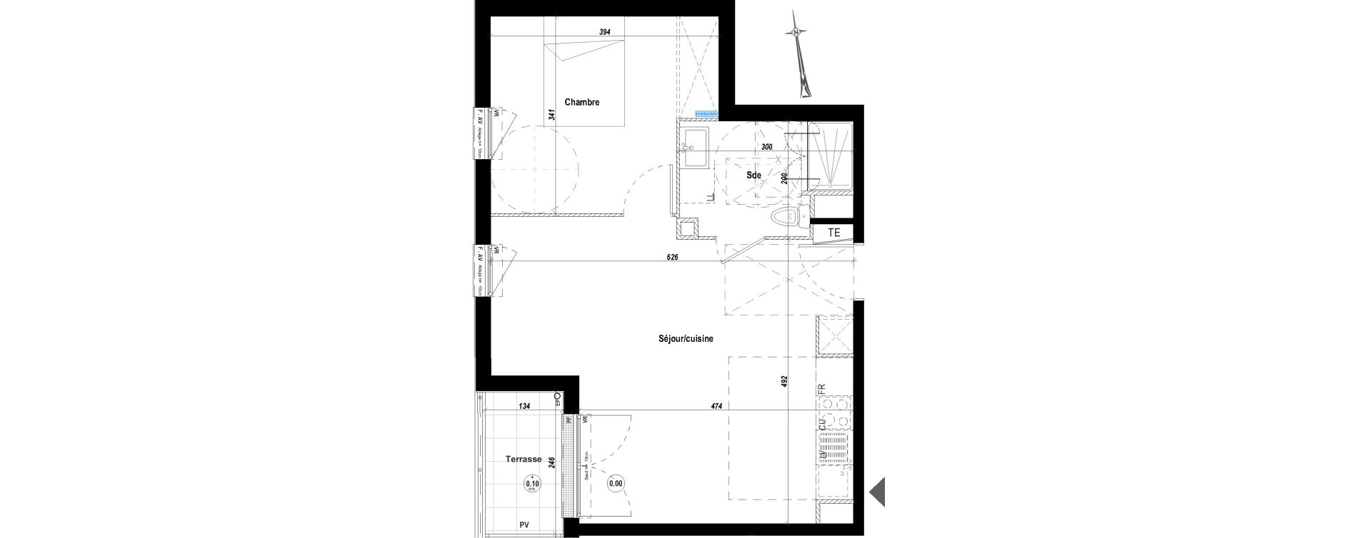 Appartement T2 de 45,40 m2 &agrave; Drancy Le petit drancy