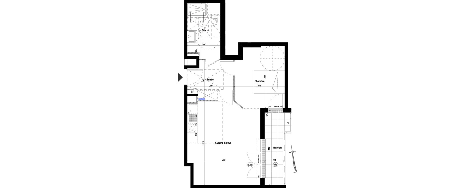 Appartement T2 de 45,49 m2 &agrave; Drancy Le petit drancy
