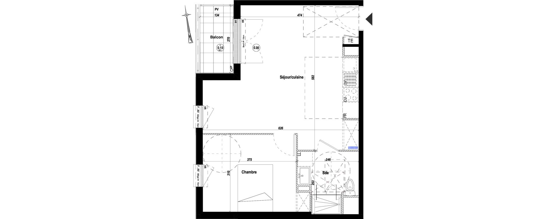 Appartement T2 de 45,83 m2 &agrave; Drancy Le petit drancy