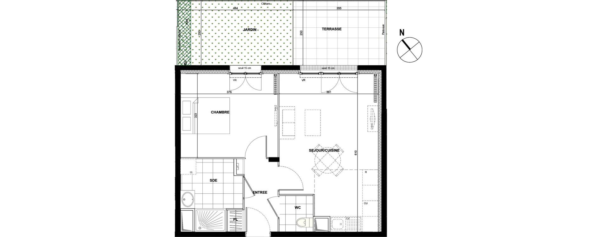 Appartement T2 de 44,56 m2 &agrave; Drancy La mare