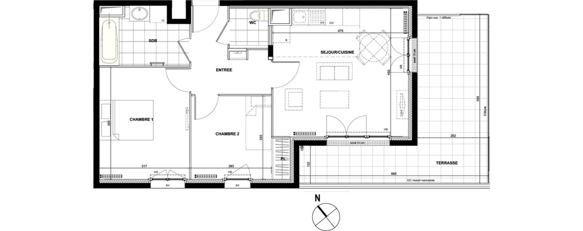 Appartement T3 de 56,49 m2 &agrave; Drancy La mare
