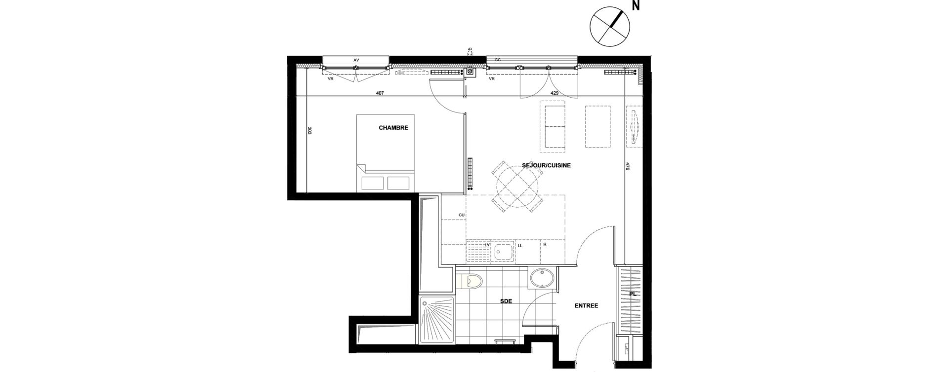 Appartement T2 de 43,50 m2 &agrave; Drancy La mare
