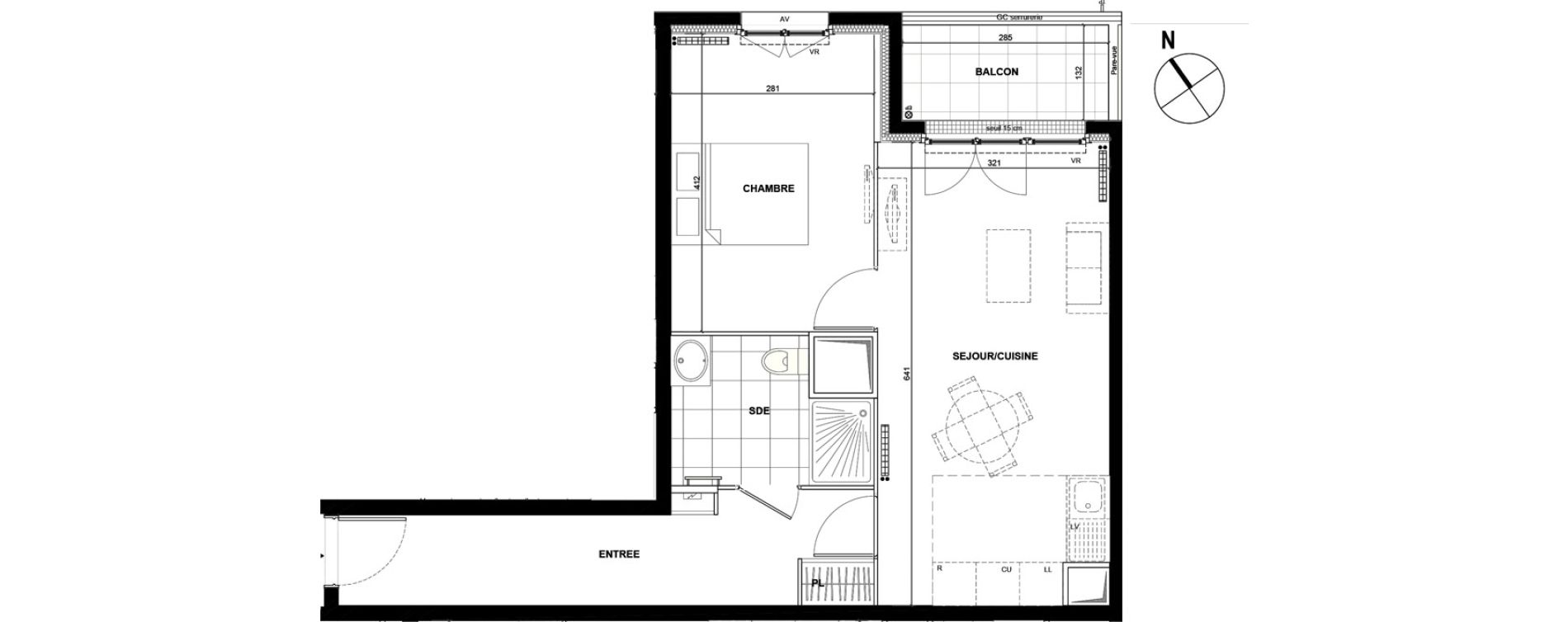 Appartement T2 de 46,88 m2 &agrave; Drancy La mare