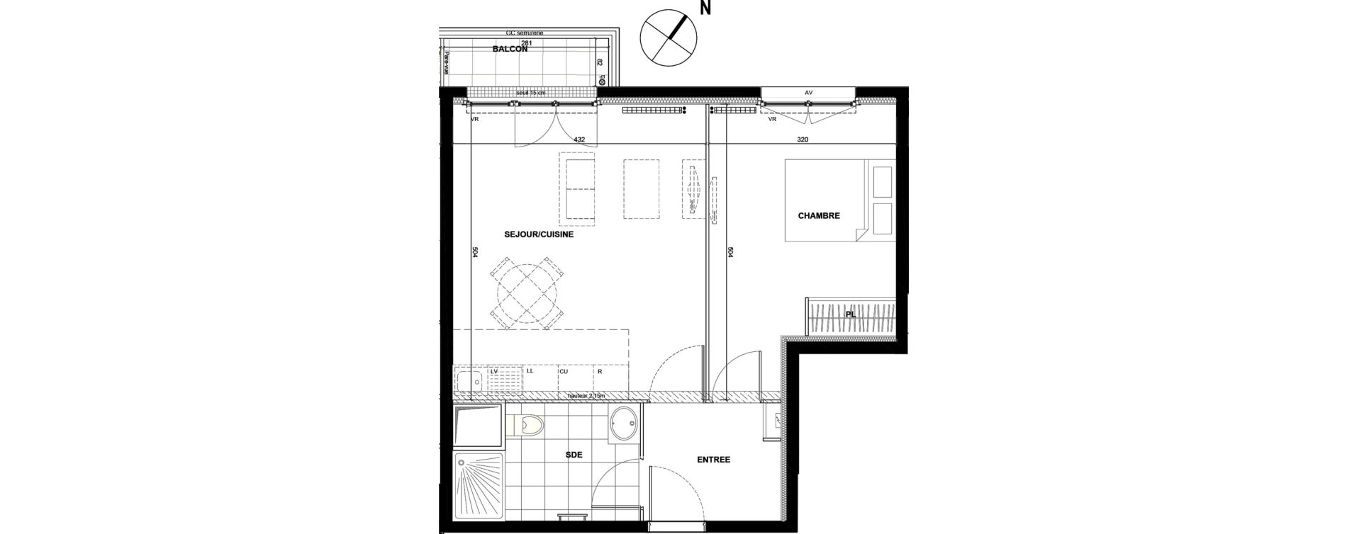 Appartement T2 de 45,93 m2 &agrave; Drancy La mare