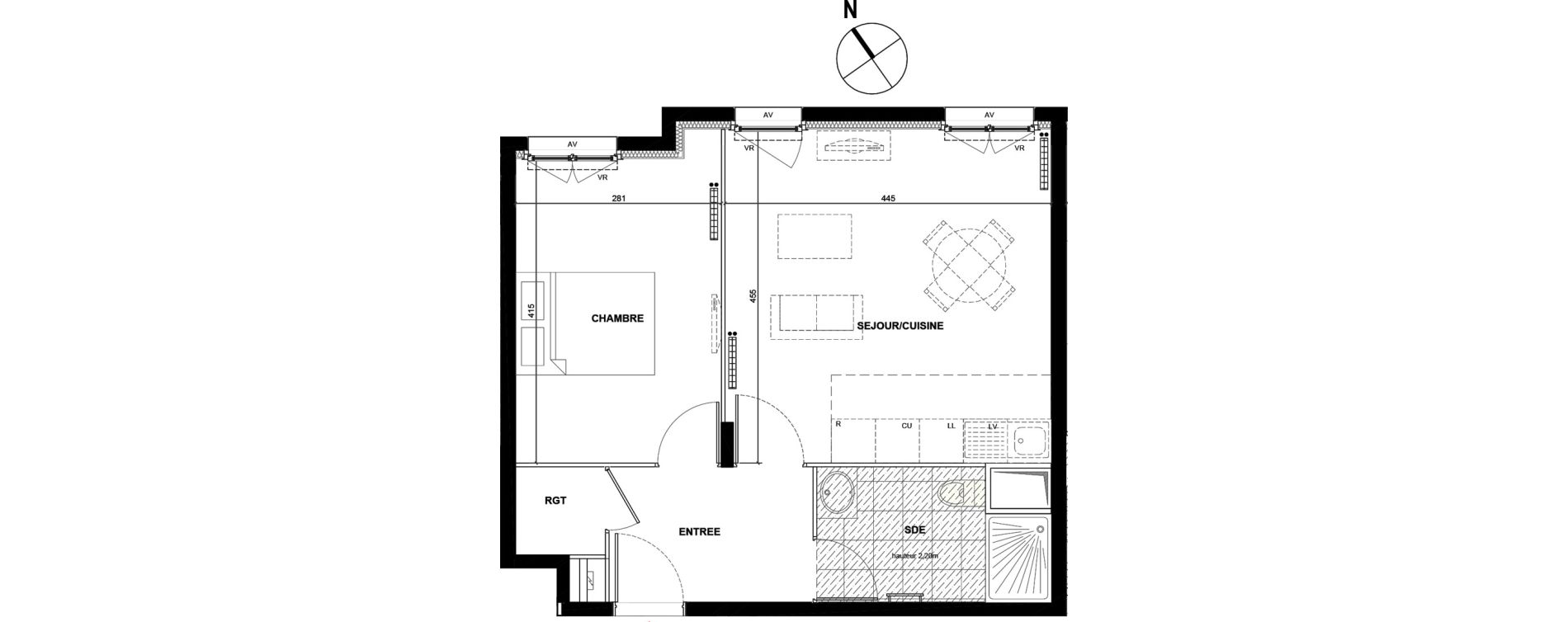 Appartement T2 de 43,99 m2 &agrave; Drancy La mare
