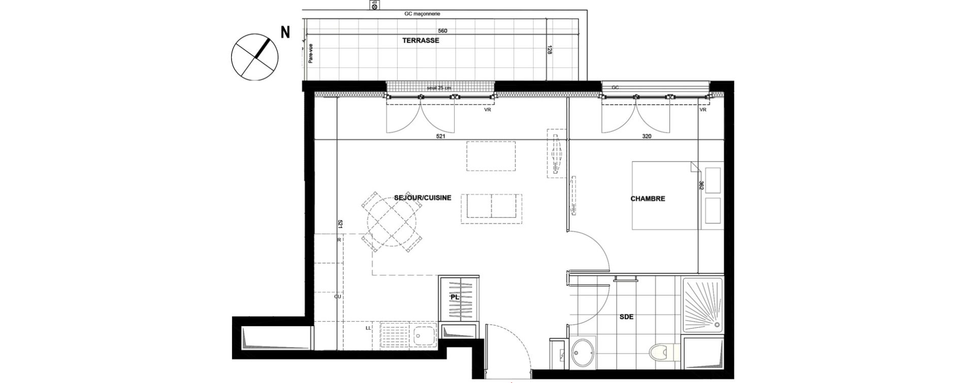 Appartement T2 de 44,16 m2 &agrave; Drancy La mare