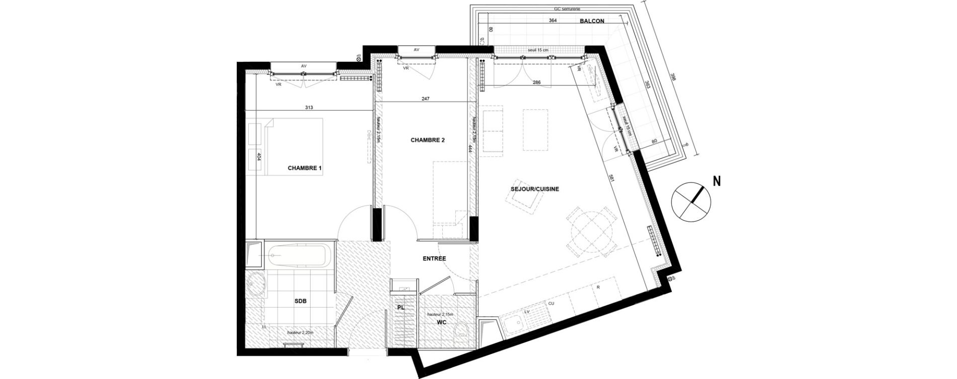 Appartement T3 de 61,60 m2 &agrave; Drancy La mare