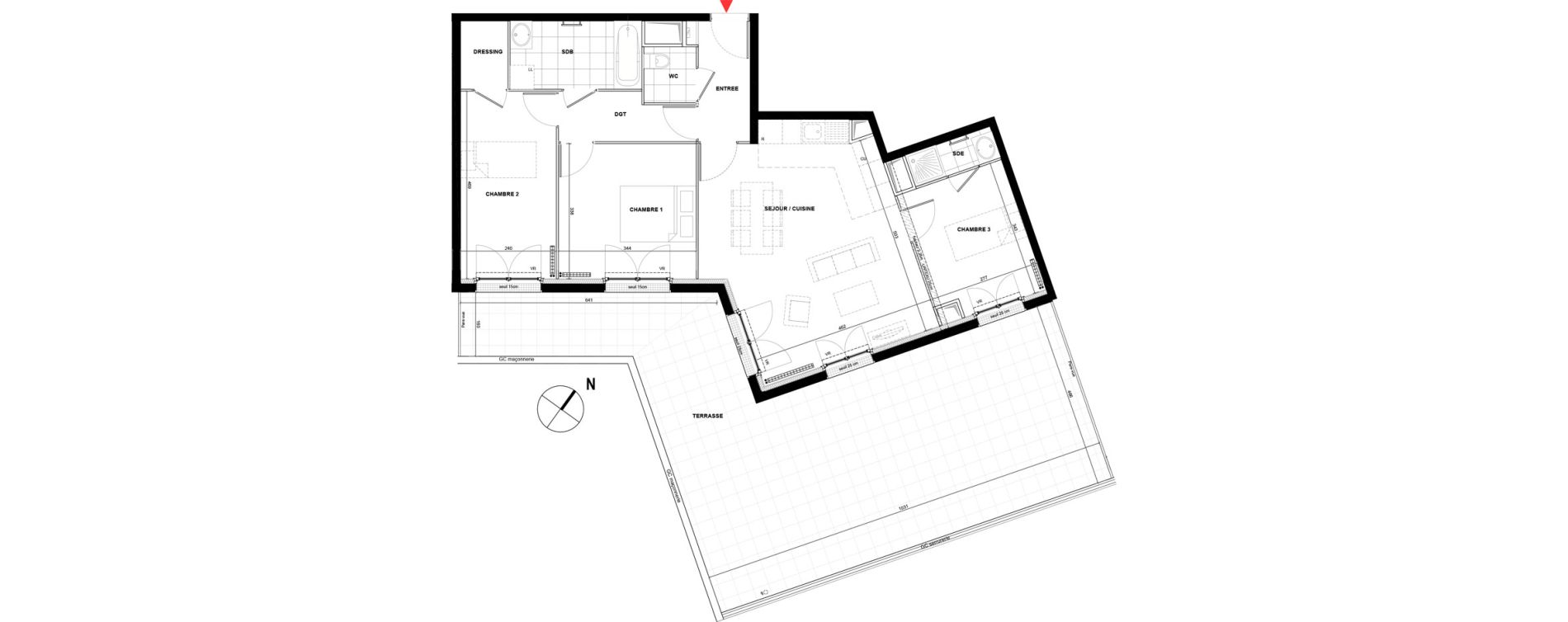 Appartement T4 de 79,16 m2 &agrave; Drancy La mare