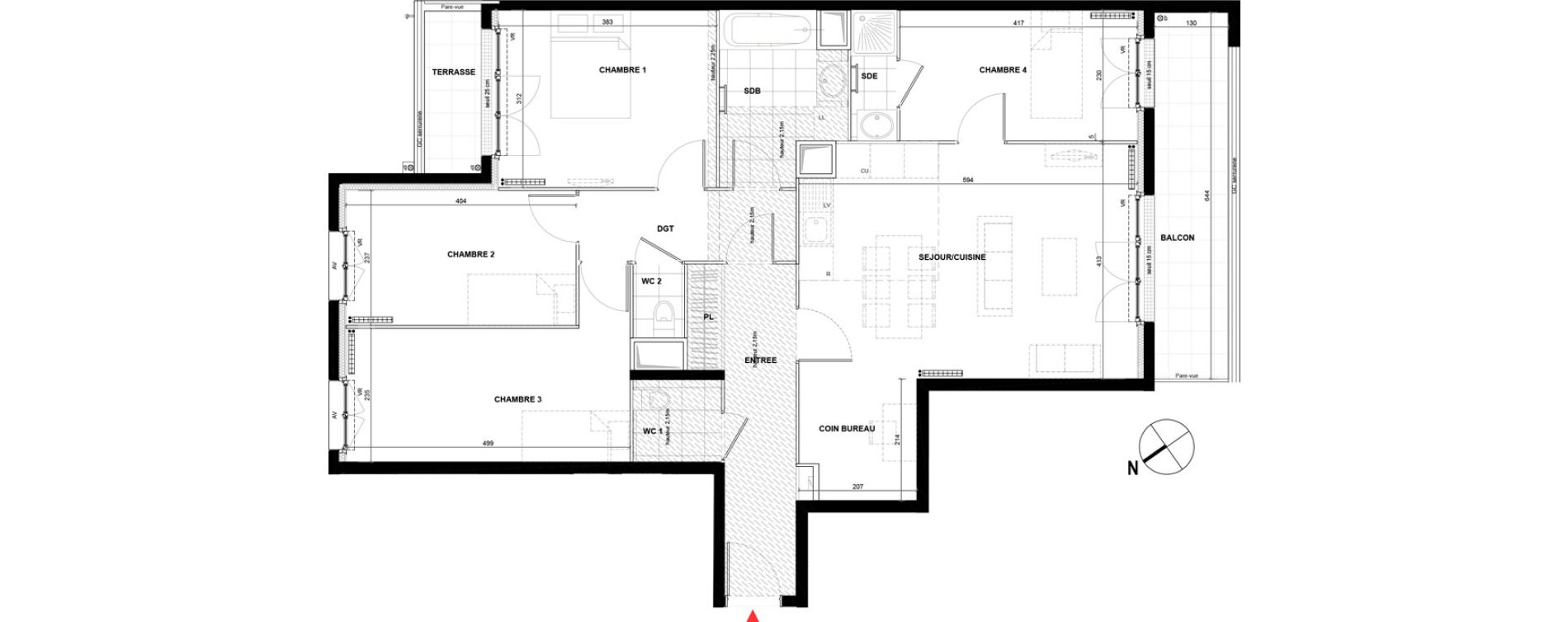 Appartement T5 de 96,83 m2 &agrave; Drancy La mare