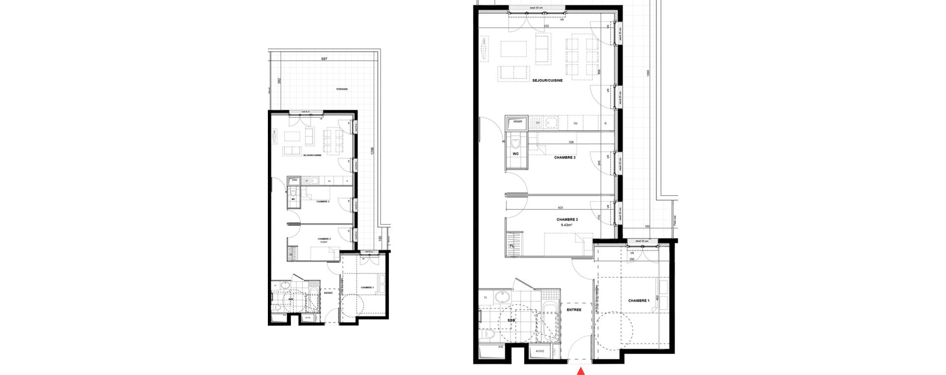 Appartement T4 de 76,66 m2 &agrave; Drancy La mare