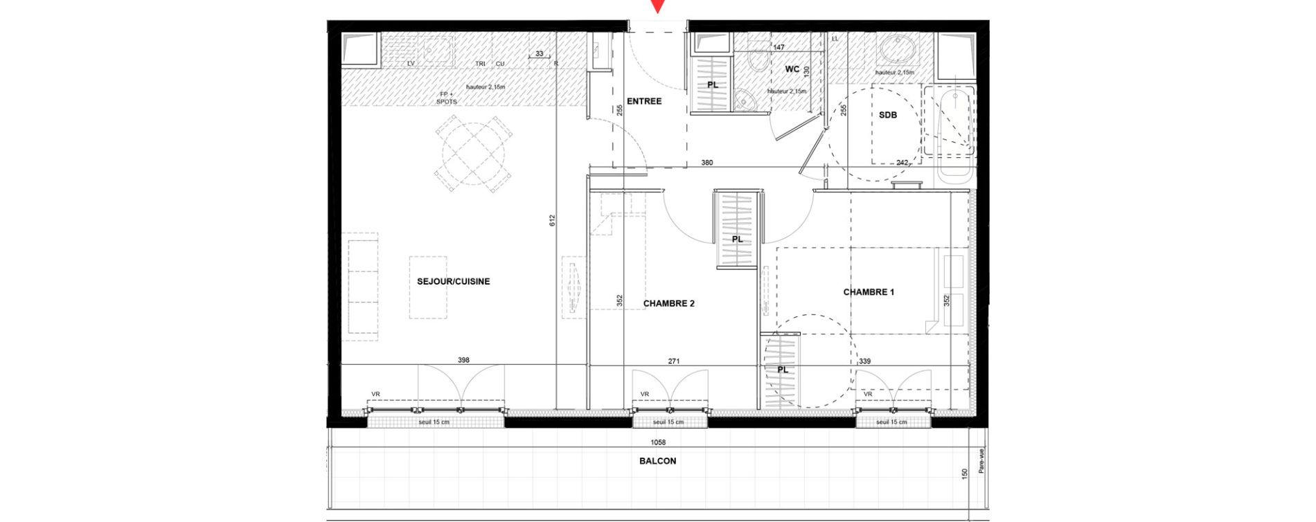 Appartement T3 de 60,03 m2 &agrave; Drancy La mare