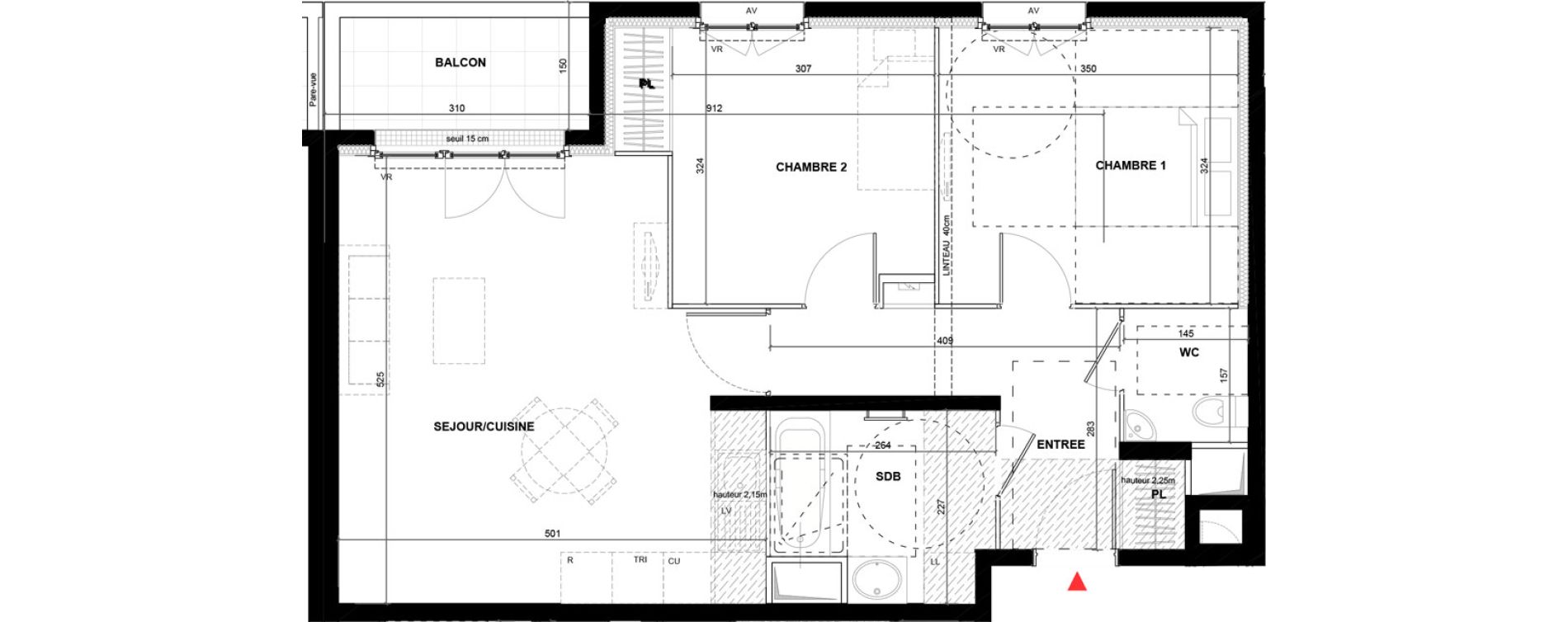 Appartement T3 de 61,31 m2 &agrave; Drancy La mare