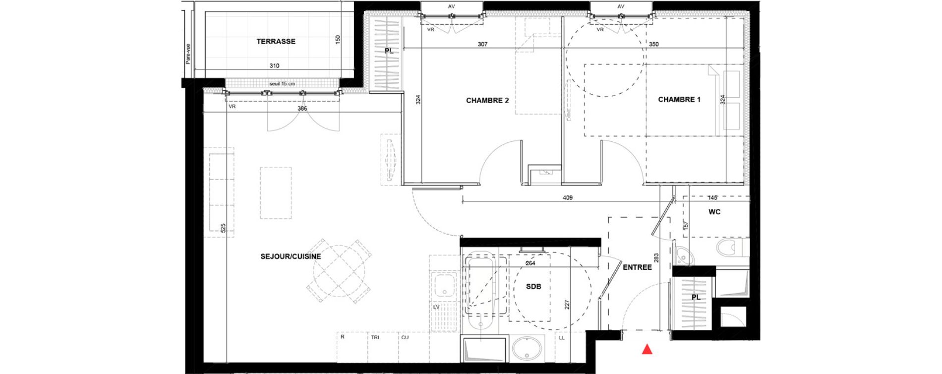 Appartement T3 de 61,42 m2 &agrave; Drancy La mare