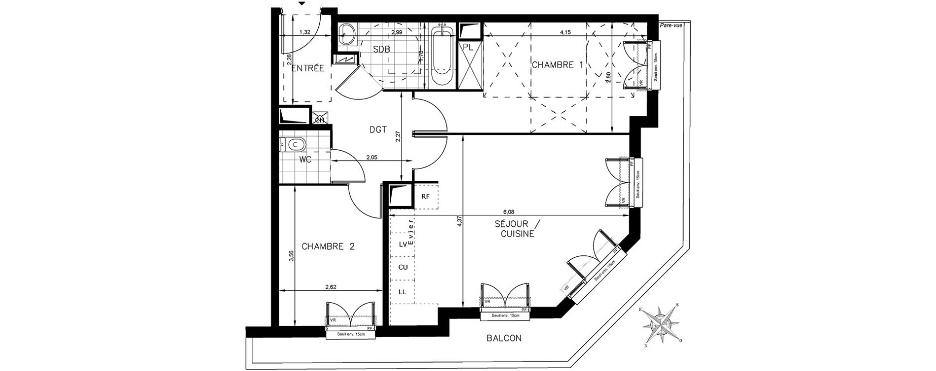 Appartement T3 de 62,25 m2 &agrave; Drancy Centre