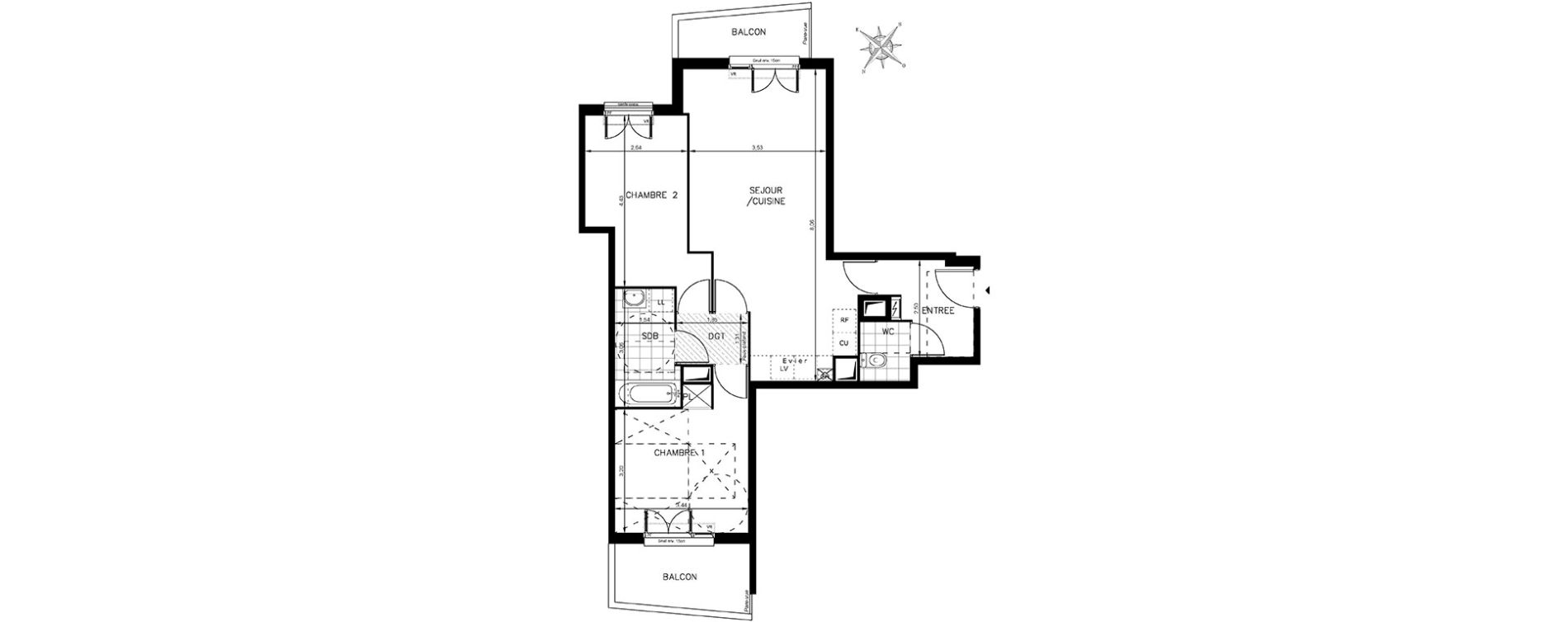 Appartement T3 de 65,63 m2 &agrave; Drancy Centre