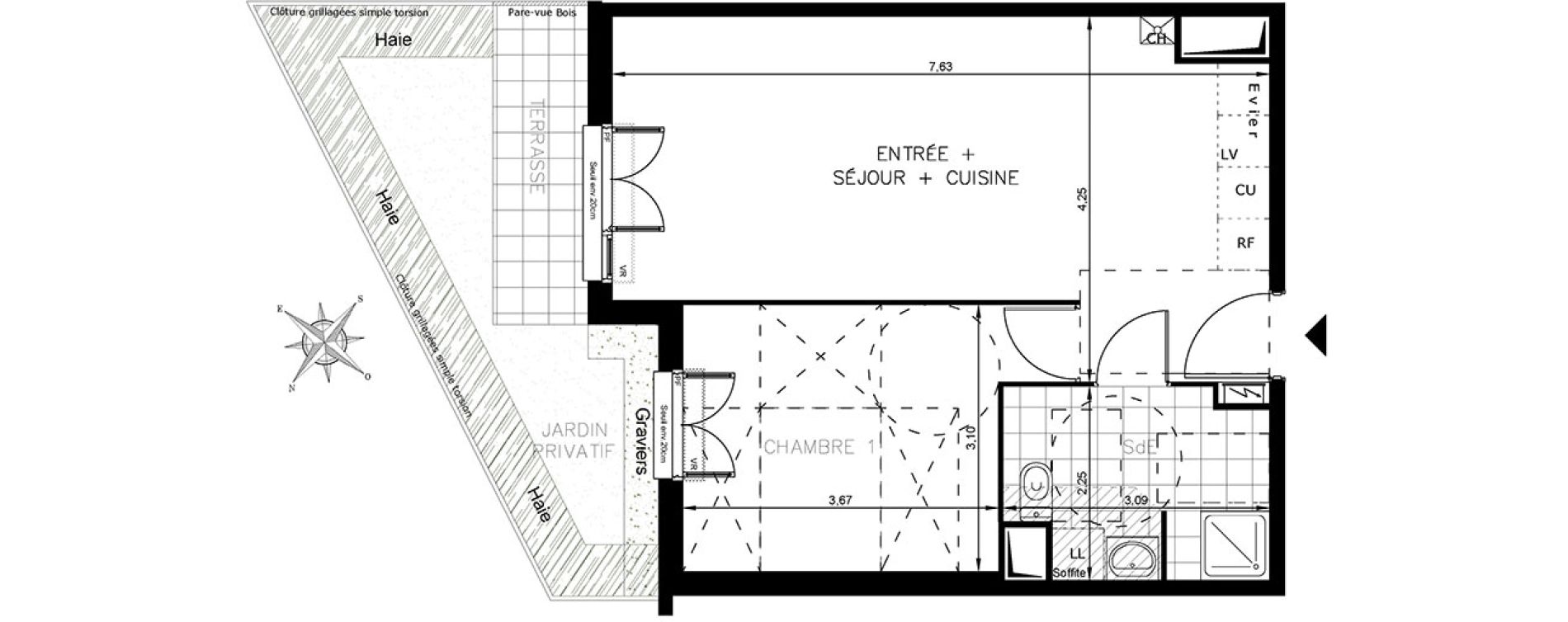 Appartement T2 de 45,19 m2 &agrave; Drancy Centre