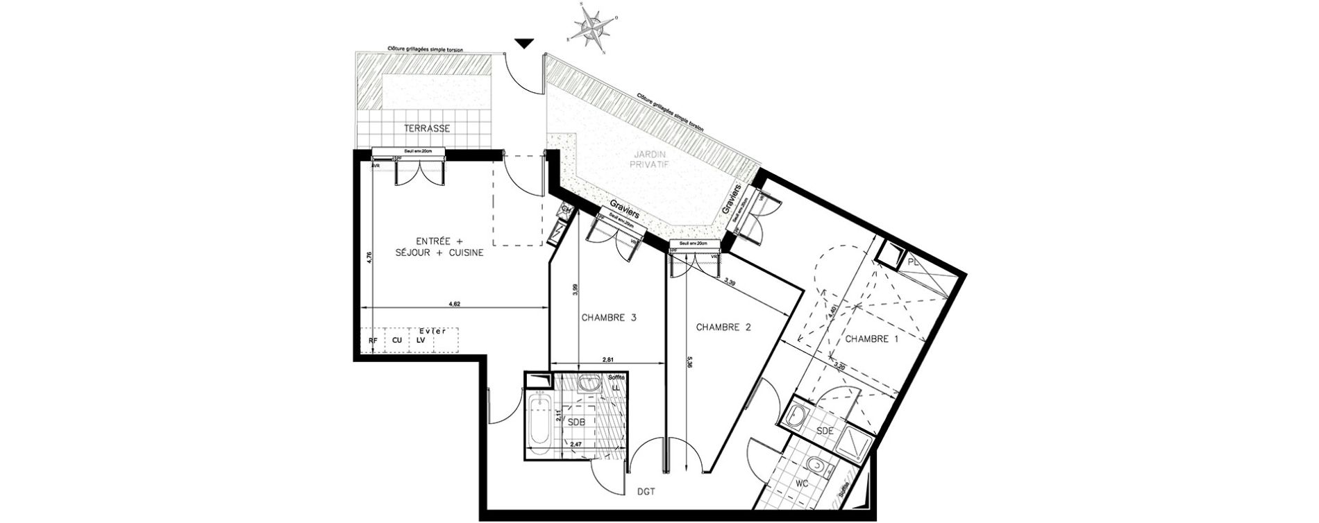 Appartement T4 de 85,37 m2 &agrave; Drancy Centre