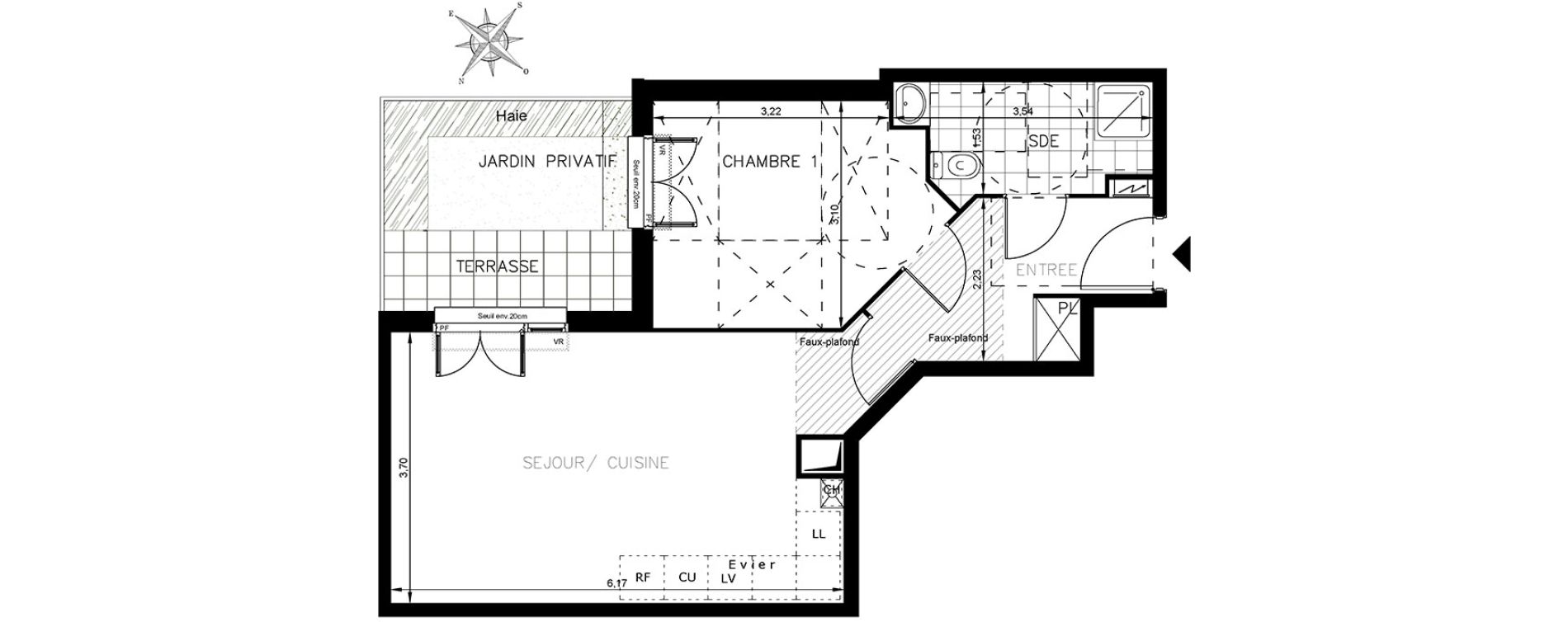 Appartement T2 de 45,33 m2 &agrave; Drancy Centre