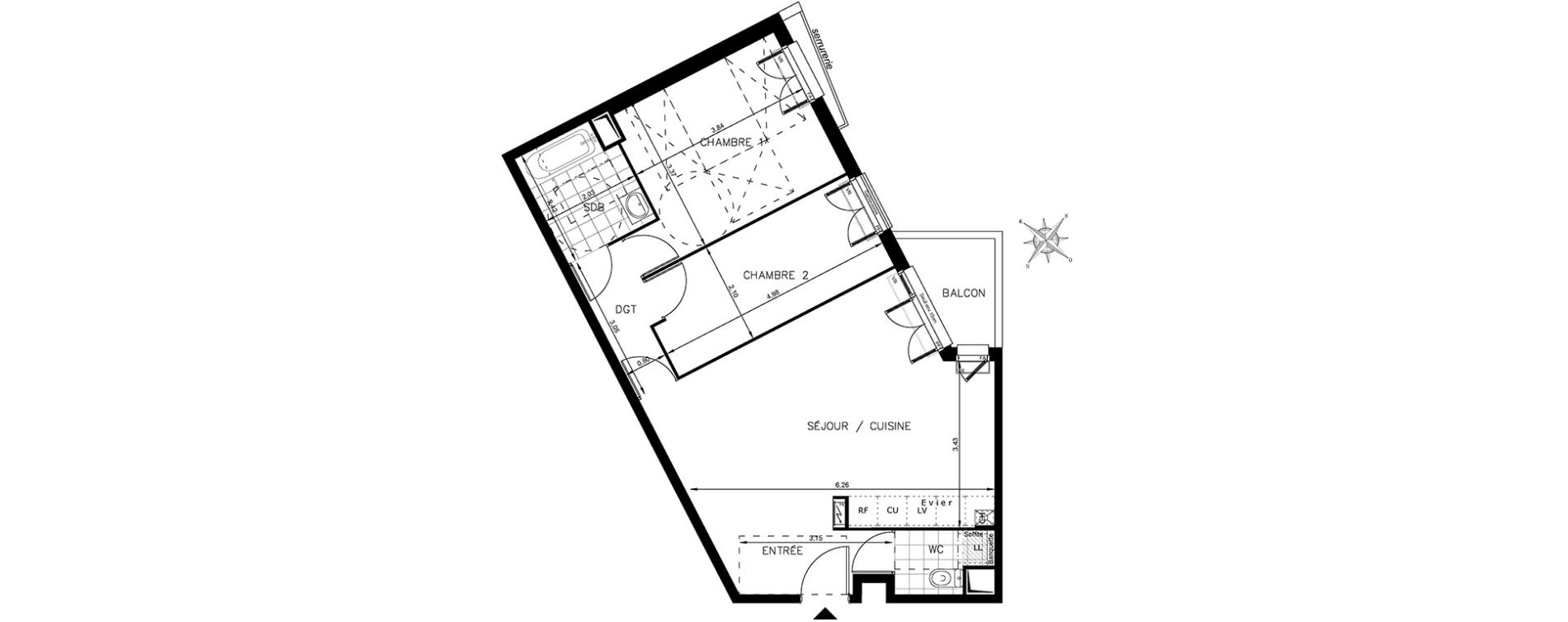 Appartement T3 de 65,00 m2 &agrave; Drancy Centre